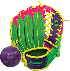 Franklin sports tee-ball glove and ball Set - meshtek Teeball glove and foam baseball - 9.5