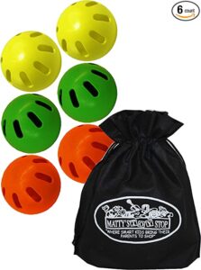 Wiffle Balls Official Size Baseballs Matty's Toy Stop Set Bundle with Storage Bag 