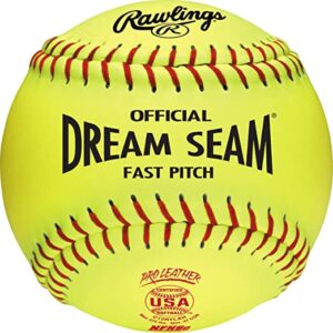 Rawlings C12RYLAH Official ASA Dream Seam Fastpitch Softballs